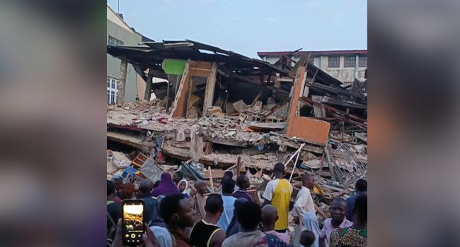 Many trapped as two-storey building collapses in Lagos
